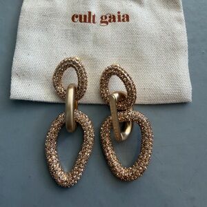 Cult Gaia Sparkling Gold Earrings